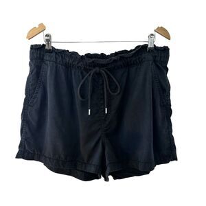 Loft black paperbag drawstring pull on shorts size xlarge